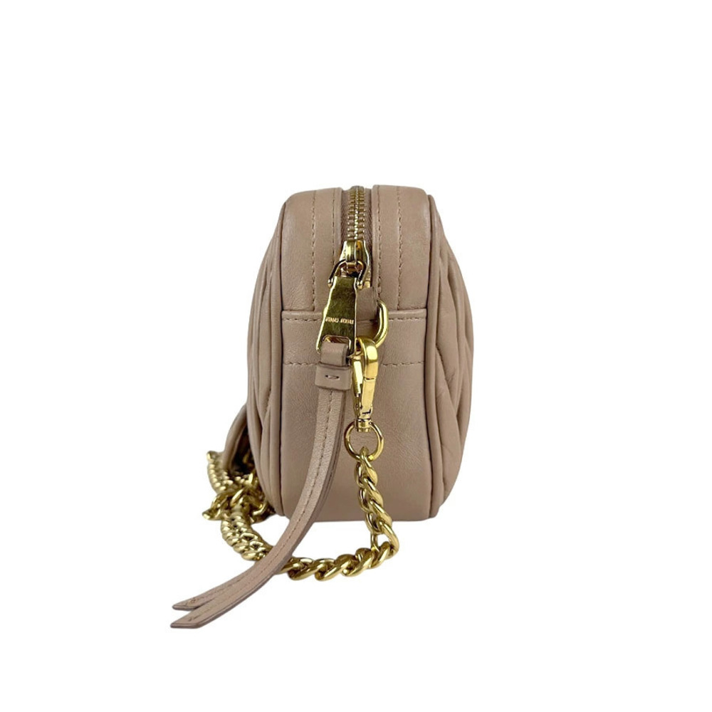 Miu Miu bag shoulder Matelasse cross Body pink Bum Crossbody Belt leather Pink